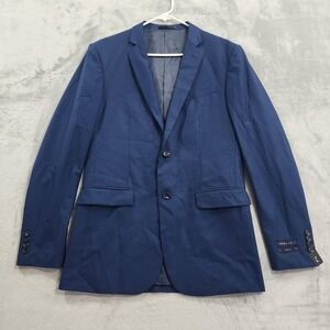 NEW Braveman Suit Jacket Mens 40L Navy Slim Fit 2 Button Blazer Wedding Formal